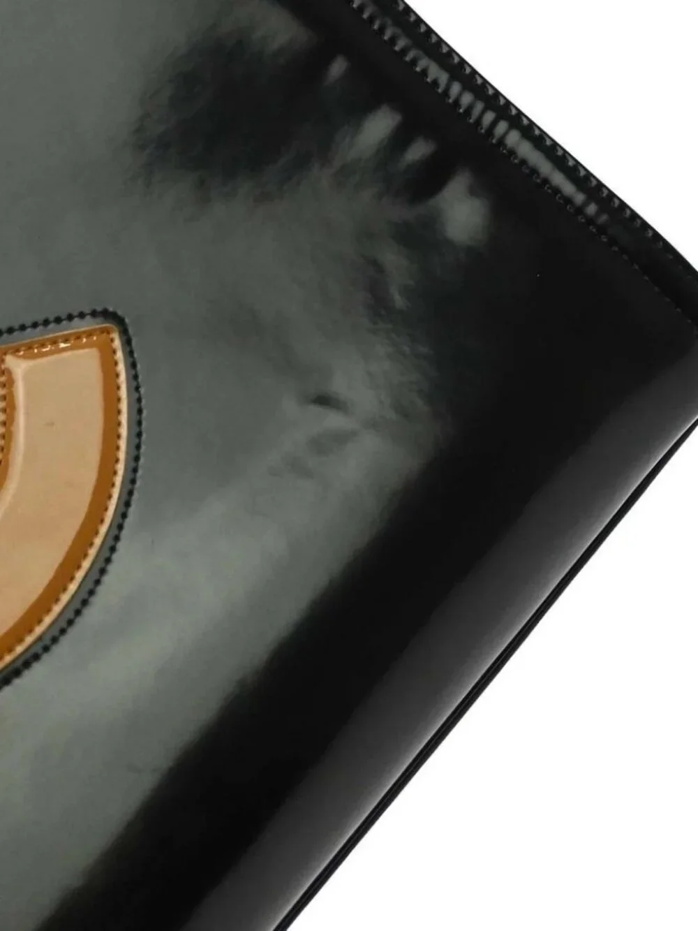 Chanel Black Patent Lambskin Leather Lipstick Tote Bag